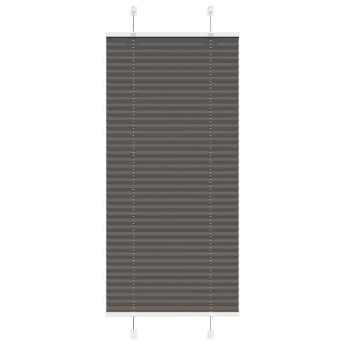 VidaXL Store plissé noir 65x100 cm largeur du tissu 64,4 cm polyester, store plissé de fenêtre, store accordéon, store 4015119