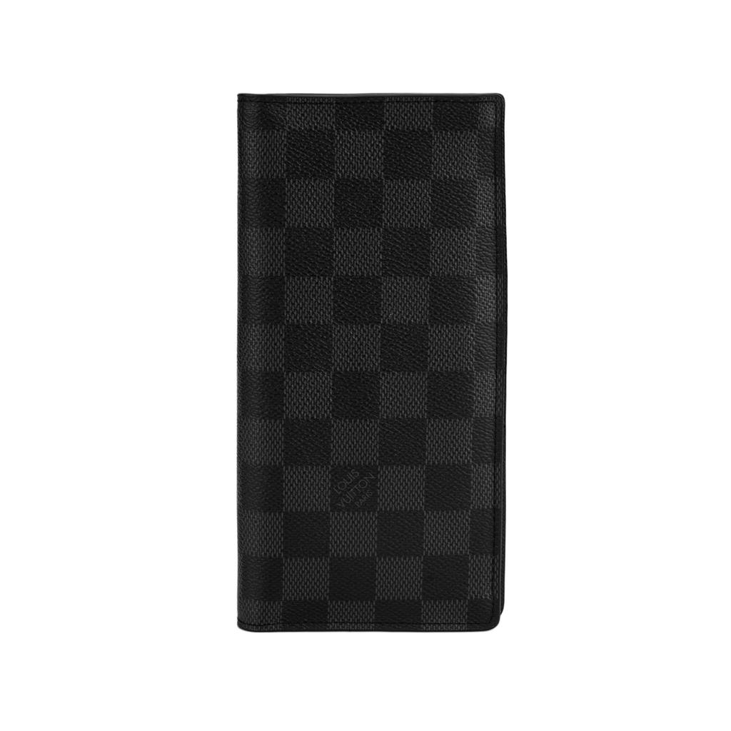 Louis Vuitton Brazza Wallet Black Damier Graphite Canvas Men Wallets N62665