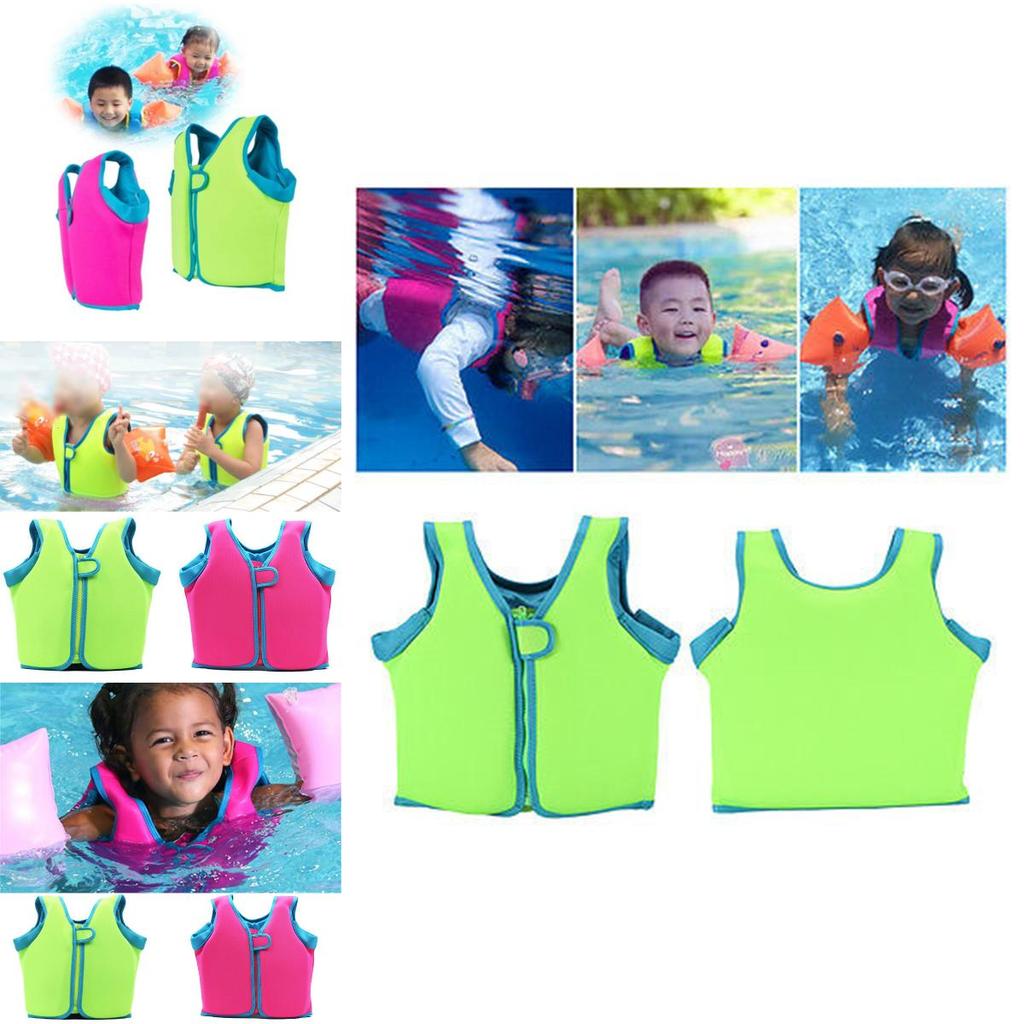 High Buoyancy Kids Swimming Vest With Waterproof Zipper And Adjustable Belt