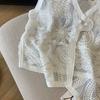 DIMANAF 2025 New Short Vest T-Shirt Women Sleeveless Buttons Knitting Lace Vest V-Neck Summer Style Basic Tops Tees
