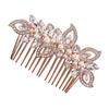 Elegant Lady Rhinestone Faux Pearl Hair Pin Comb Clip Wedding Bridal Headwear