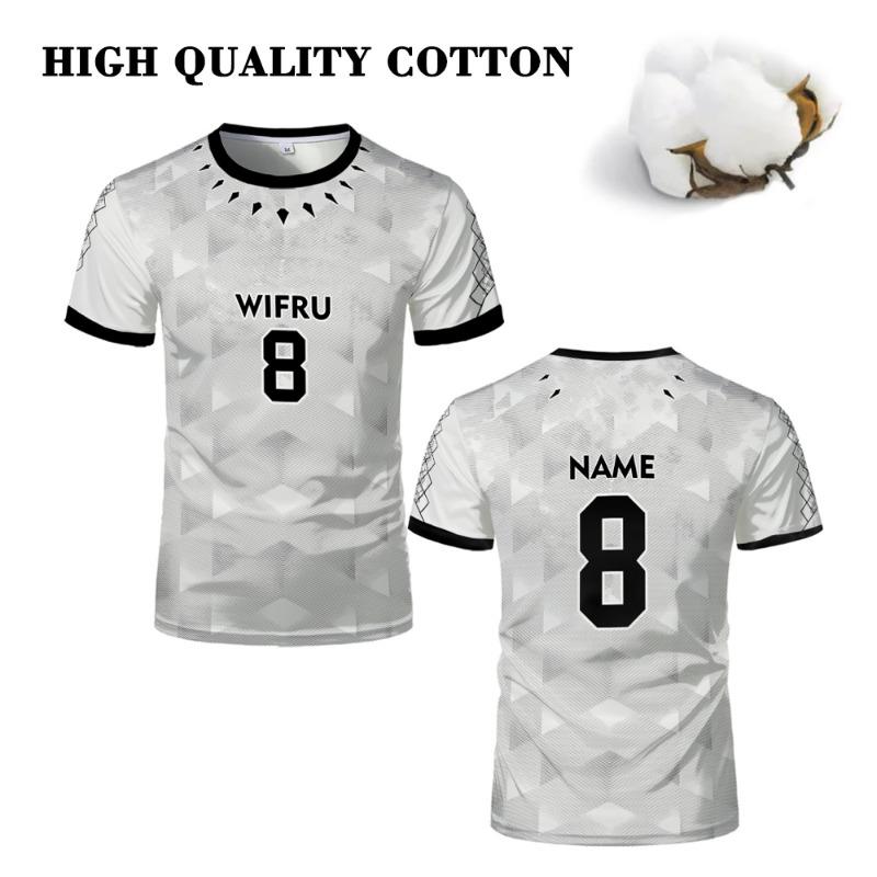 

Уличная мода Спорт Футбольная майка WIFRU Свободные мужские и женские хлопковые топы с круглым вырезом Летняя повседневная футболка с коротким рукавом на заказ 6XL