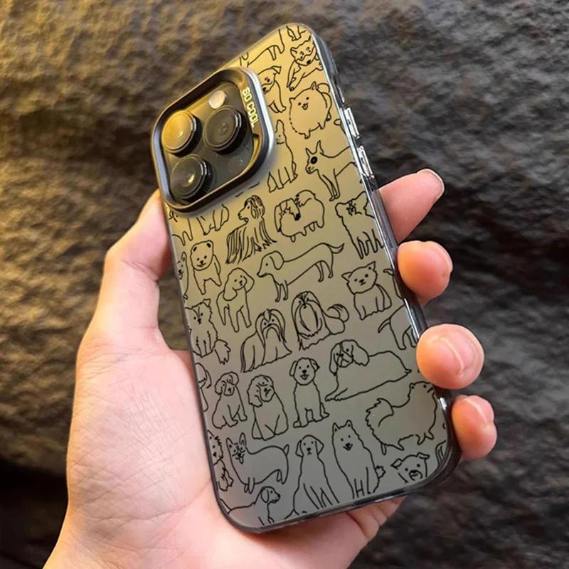 Case For  Redmi Note 13 12 11 Pro Plus 5G 12S 11S 11 10S Redmi 13 12C 13C Luxury Funny Graffiti Dogs Shockproof Cover