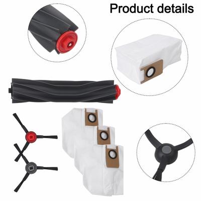 For Eufy E20 Vacuum Cleaner Main Brush Side Brushes & Dust Bags Replacement