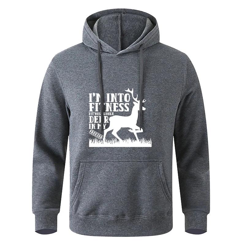 Autumn Fleece Printed Loose Hooded Long - Sleeve Drawstring Pocket Korean Fashion Sweatshirt with Drawstring Pocket Hoodie