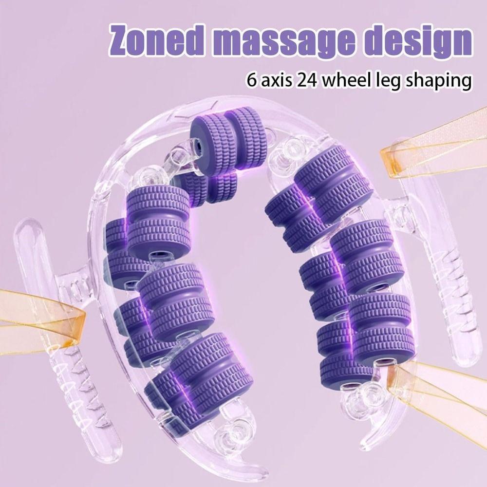 28 Wheel Annular Leg Clamp Massager Portable Slimming Roller Tool Body Slimming