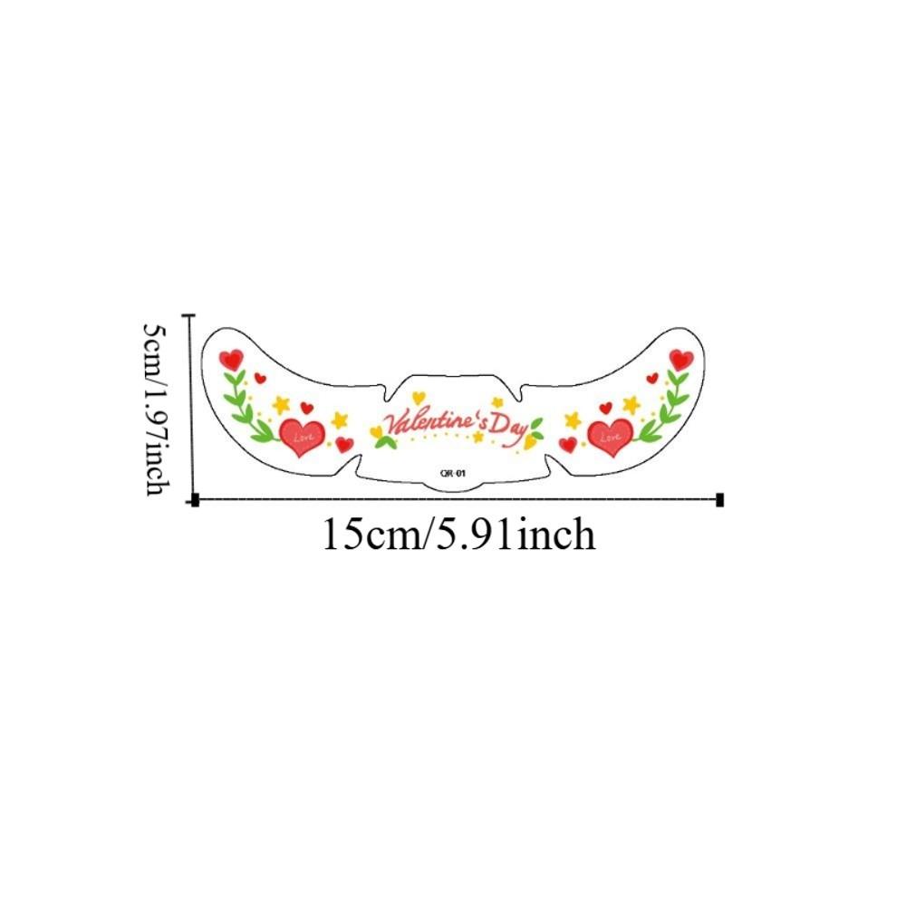 6pcs Waterproof Face Temporary Tattoos Long Lasting Makeup Stickers  Valentine's Day