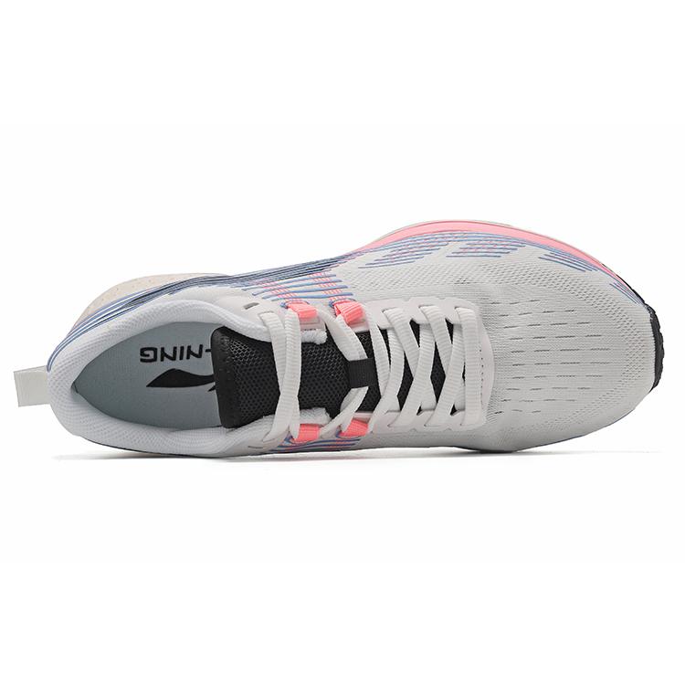 New LiNing Red Hare 4 V2 Cushioning Anti Slip Wear Resistant Breathability Low Top Running Shoes Women's Ecru ARMR020-2