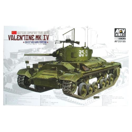 AFV Club 1/35 Valentine Infantry Tank Mk.IV Soviet Version Plastic Model AF35199