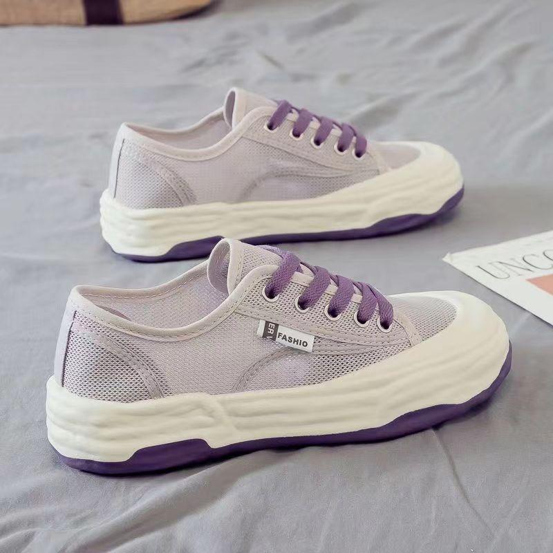 Little White Shoes Women's Summer New Thin Mesh Breathable Mesh Shoes Summer Casual Versatile Sports Fashion Board Shoes