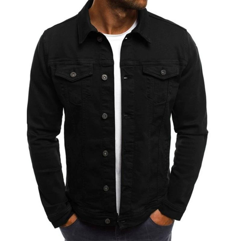 Men's Jeans Jacket Business Casual Lightweight Long Sleeve Shirt High Street Spring Autumn Jackets Biker Coat Outwear Tops