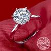 100%   Copper 0.5-3 Carat 8.0mm D Color Moissanite Ring For Women Top Quality Sparkling Wedding Jewelry