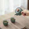 150ml Ceramic Teapot With Wooden Handle And Side Handle For Filtering Tea Sets