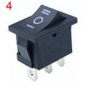 5Pcs Black SPST On/Off KCD1 Power Buttons Push Button Switches Rocker Switch 15x21mm