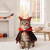 Stand Collar Dog Purple Cloak Horns Cat Gothic Headband Pet Bat Costume  Festival Carnival