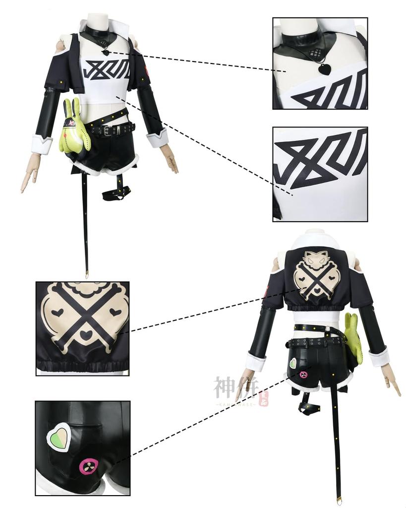 Nicole Demara Cosplay Costume with President Adult for School and Stage Performances Demara Cosplay with Size [Excellent Quality] Wig, Zenzero,