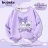 Kuromi Girls' Long Sleeve Hoodie - Stylish Velvet Top for Kids (Spring, Autumn, Winter)