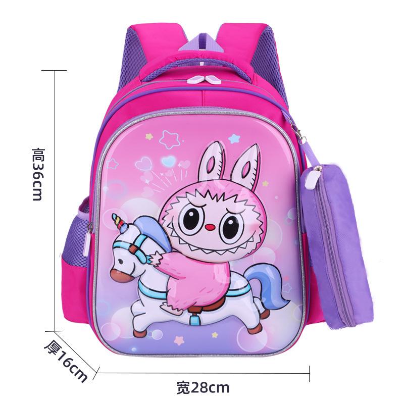 

Школьный рюкзак мультяшный 3D для учеников начальной школы 14 дюймов милый детский уход за спиной для снижения нагрузки