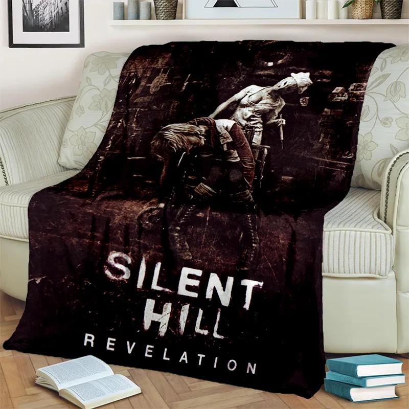 3D Silent Hill HD Horror Movie Game Blanket,Soft Throw Blanket for Home Bedroom Bed Sofa Picnic Travel Office Cover Blanket Kids