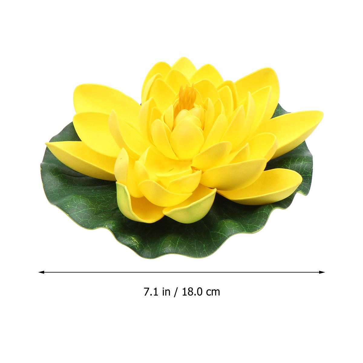 

1Pcs Artificial Eva Material 28Cm Floating Water Decor Simulation Flower Home Garden Patio Decoration жовтий