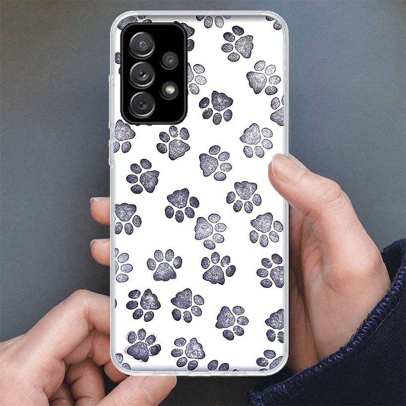 Cartoon Niedliche Hundepfoten Handyhülle Für Samsung Galaxy A51 A50 A71 A70 A41 A31 A21S A10 A20E A30 A40 A6 A7 A8 + A9 Weiches Silikon Sh