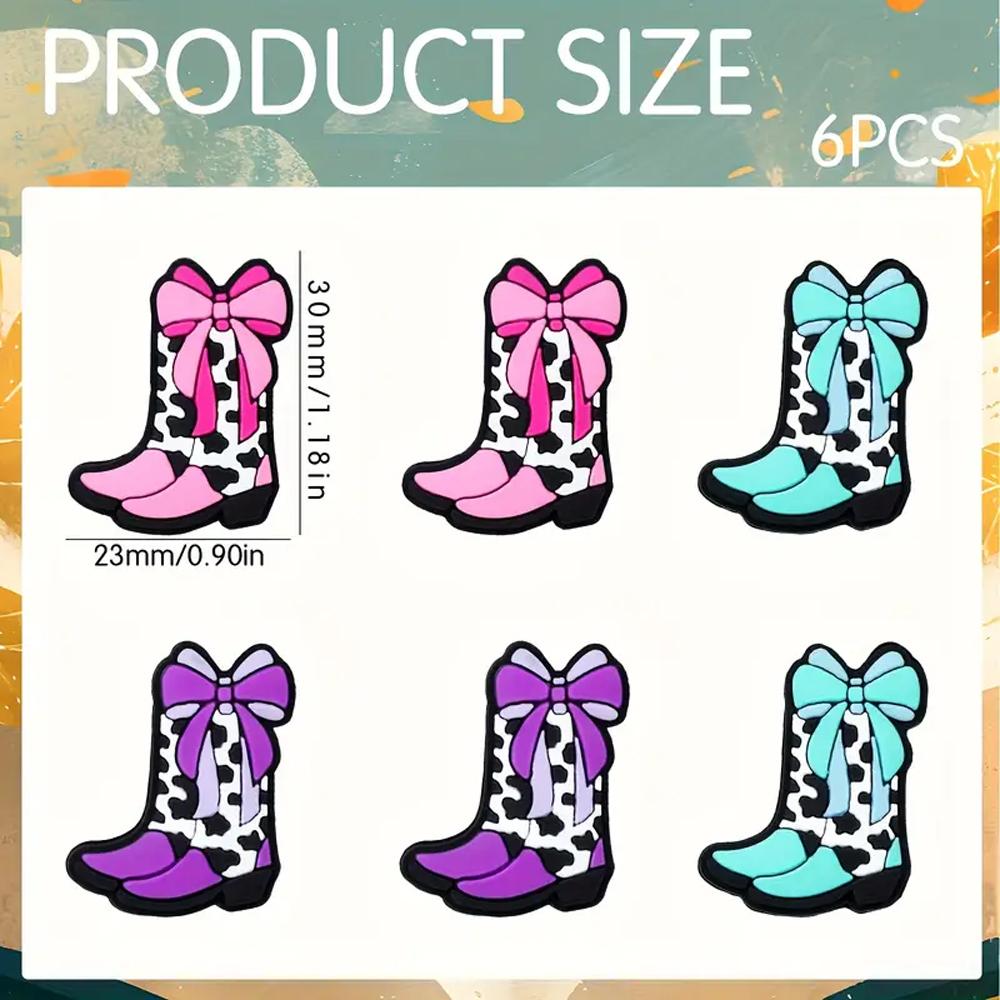 

6/25PCS boot shaped silicone bead set, perfect for DIY handmade crafts such as keychains, necklaces, bracelets, etc
