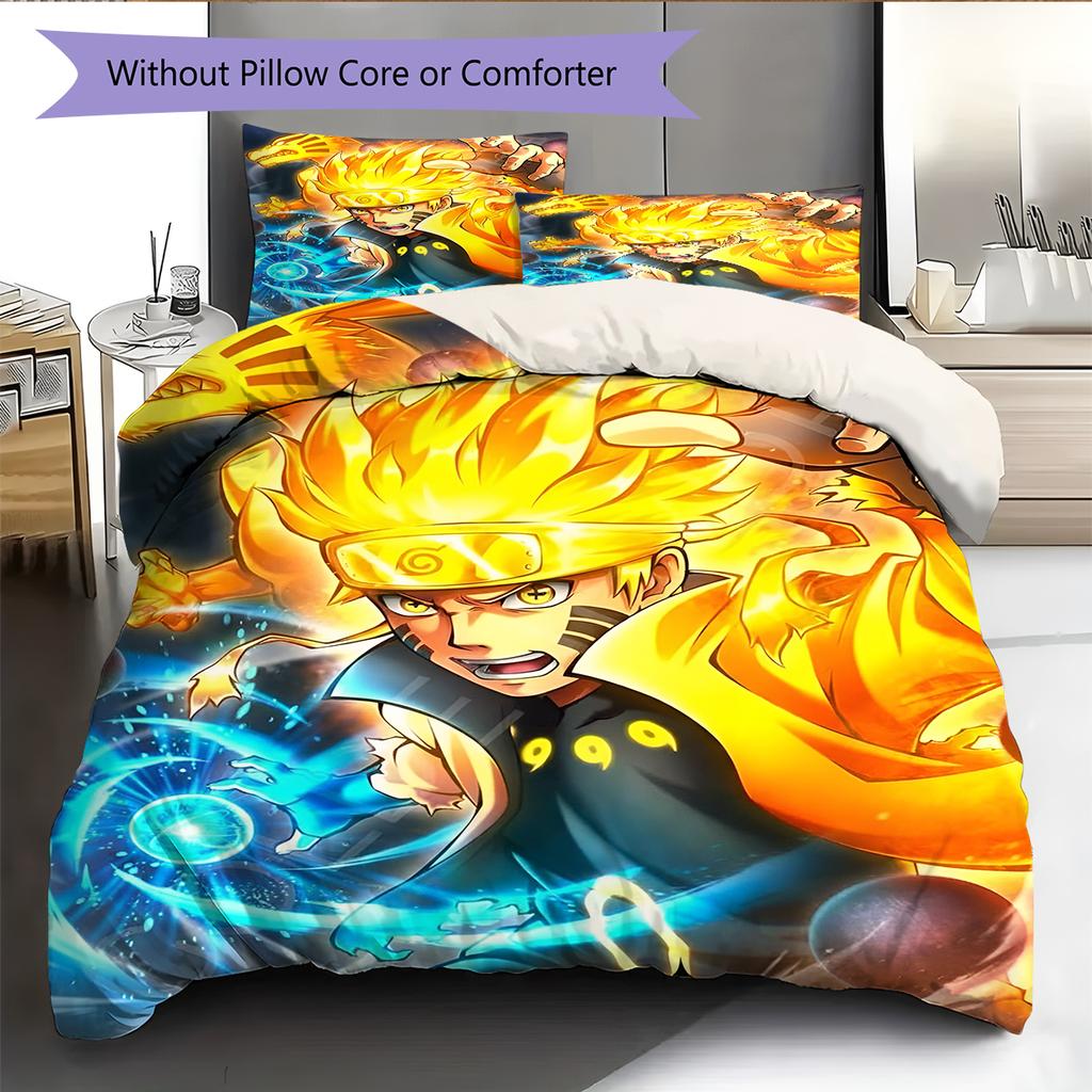 Cartoon Pattern Bedding Quilt Set Quilt Cover Pillowcase Home Decoration Birthday Gift (1 * Duvet Cover + 2 * Pillowcase, Without Core)