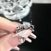 French Blue Butterfly Ring Women'S Opening Adjustable Trendy Cool Personality Niche Design High-End Ring