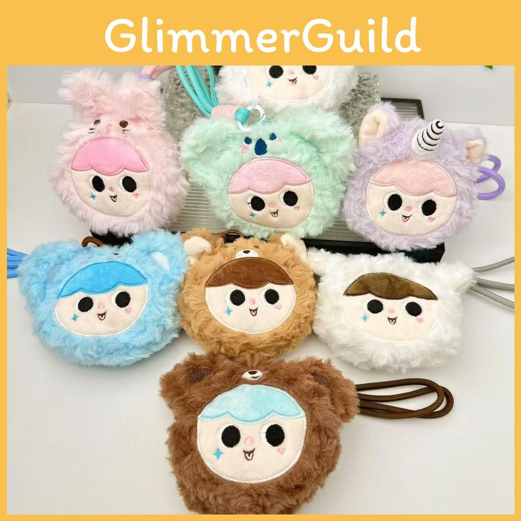 Animal Baby Three Design Plush Wallet Keychain Suitable For Accessories Bag