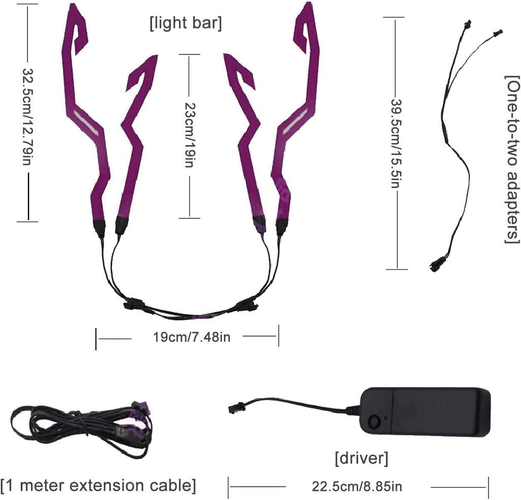 Motorcycle Helmet LED Light Strip Waterproof Bright Accessories (Purple)