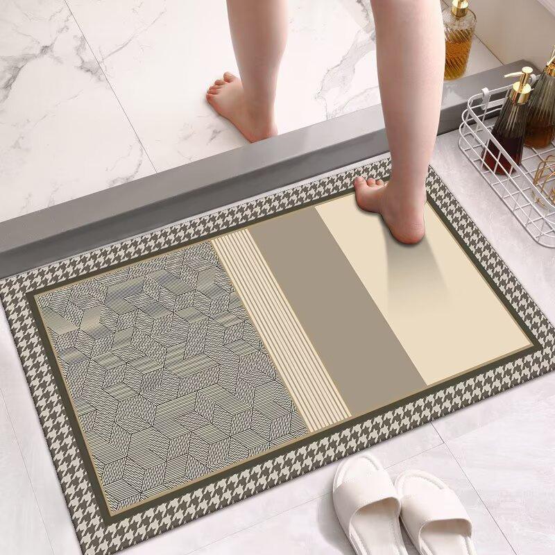 Kieselgur saugfähige Bodenmatte Badezimmer rutschfest Toilette schnelltrocknend Toilettenfußmatte Eingangstürmatte schmutzabweisender Teppich