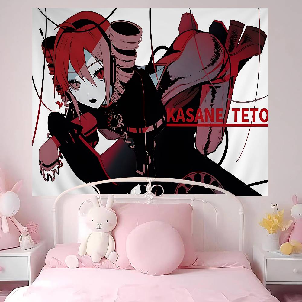 Popular Singer Kasanes Teto Chart Tapestry Art Science Fiction Room Home Decor Cheap Hippie Wall Hanging