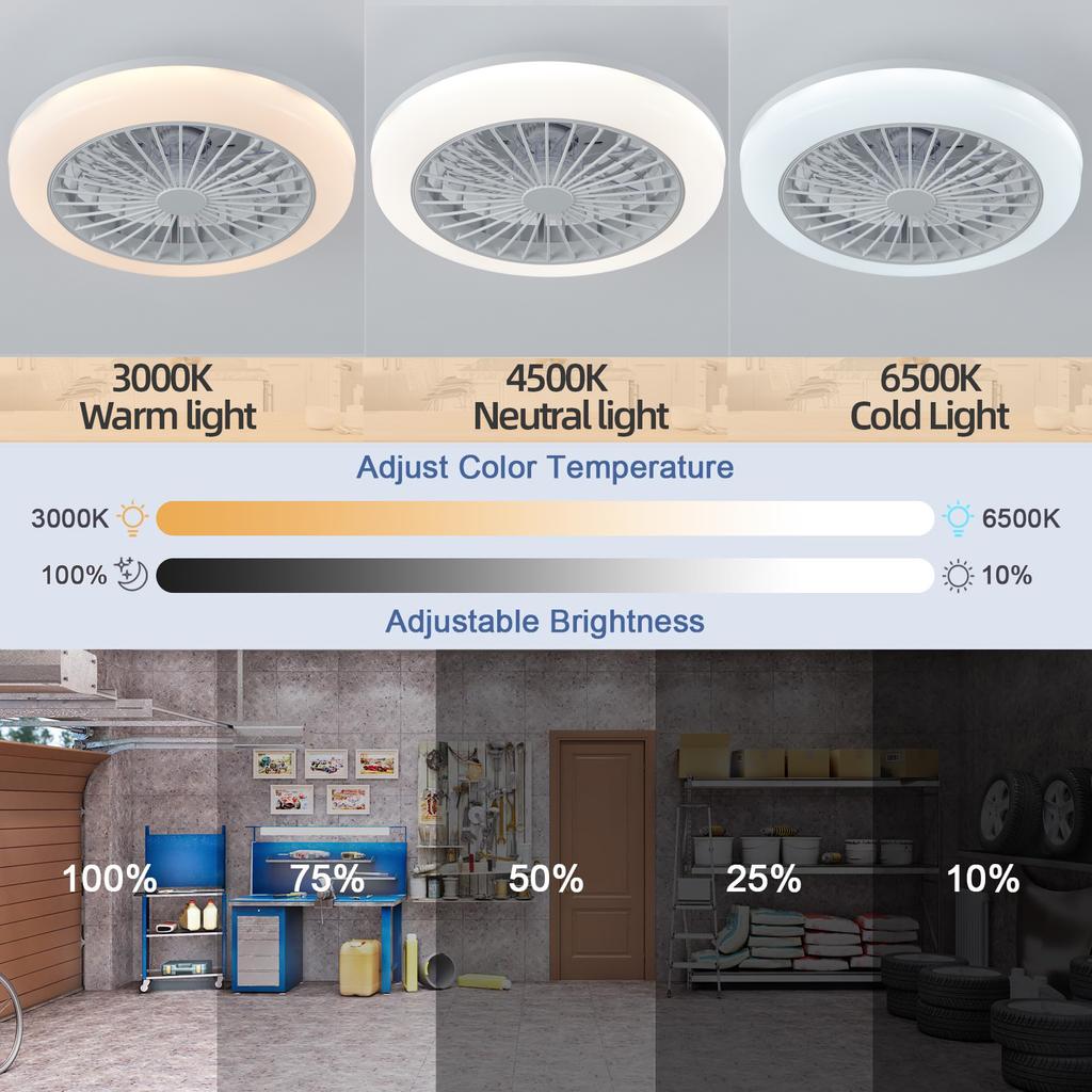 Smart Ceiling Fan Fans With Lights Remote Control Bedroom Decor Ventilator Lamp Silent ceiling lighting fan Living room lights