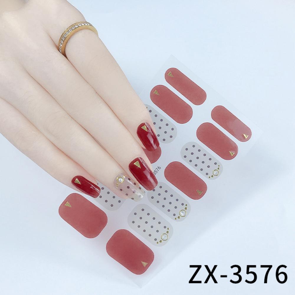 Film lac de unghii gel tridimensional impermeabil fără coacere sticker complet film de unghii de primăvară și vară hârtie film de unghii