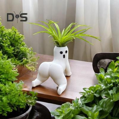 Grande vaso fantasma in resina per piante aeree, decorazione da tavolo, vaso per fiori con sedere sporgente, regalo scherzoso per la famiglia, gli amici e gli amanti delle piante