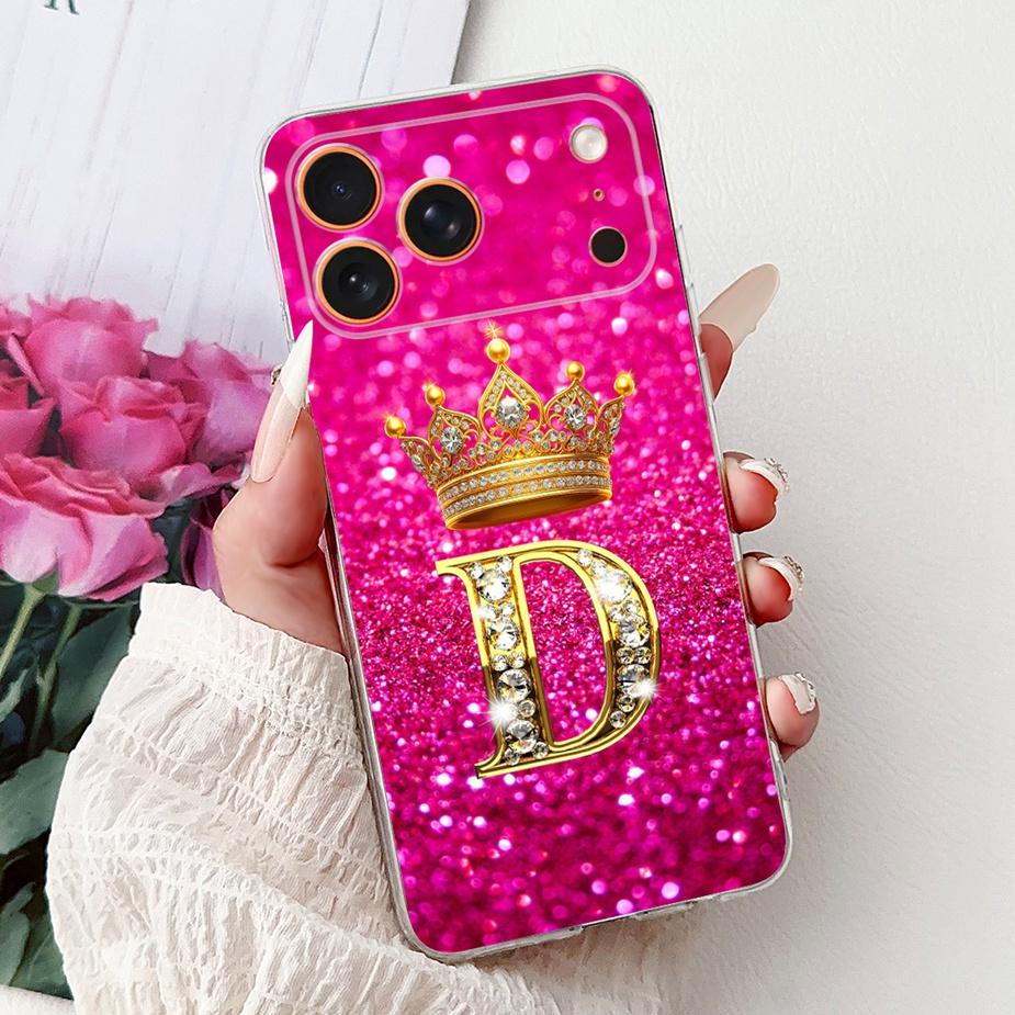 For Apple iPhone 17 Pro Max Case New Crown Letters Cover Soft Slim Phone Case For iPhone 17 Air iPhone17 Pro Max Back Cover Bags