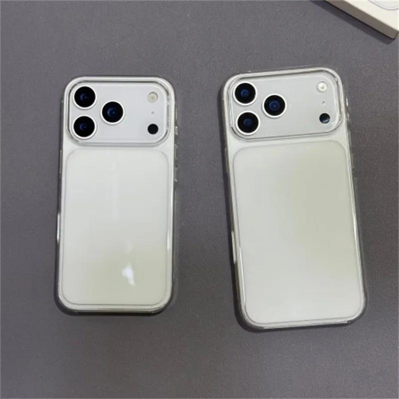 Pro iPhone 17 Pro 17 Pro Max HD Průhledný Polozabalený Kryt na Telefon s Ochrannou Dotykovou Tlačítka Fotoaparátu S Magnetickou Animací Nárazuvzdorný Kryt na Telefon