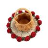 New Polyester Rose Bouquet Coasters Hand Knitted Cotton Crochet Flower Pot DIY Crochet Flower Cupmat Gift