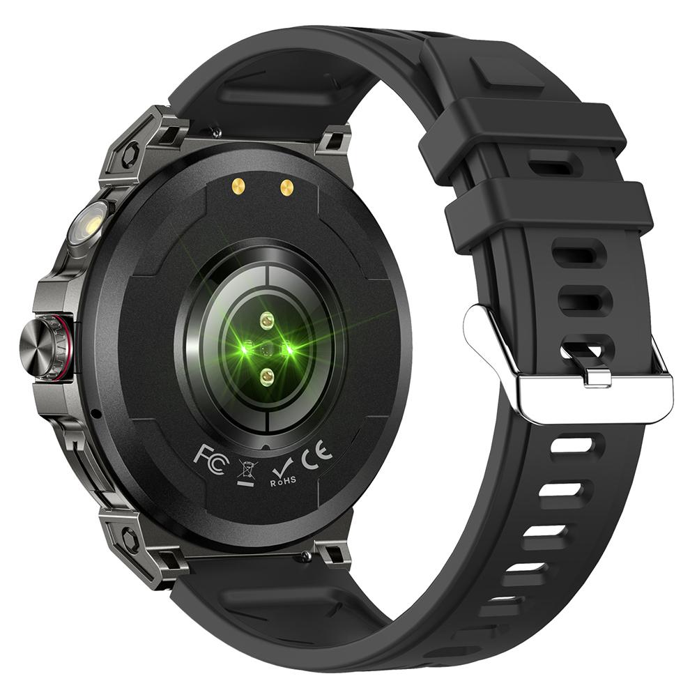 KC89 1.85-inch Outdoor Smart Watch with Compass and Flashlight Health Monitoring Wrist Watch
