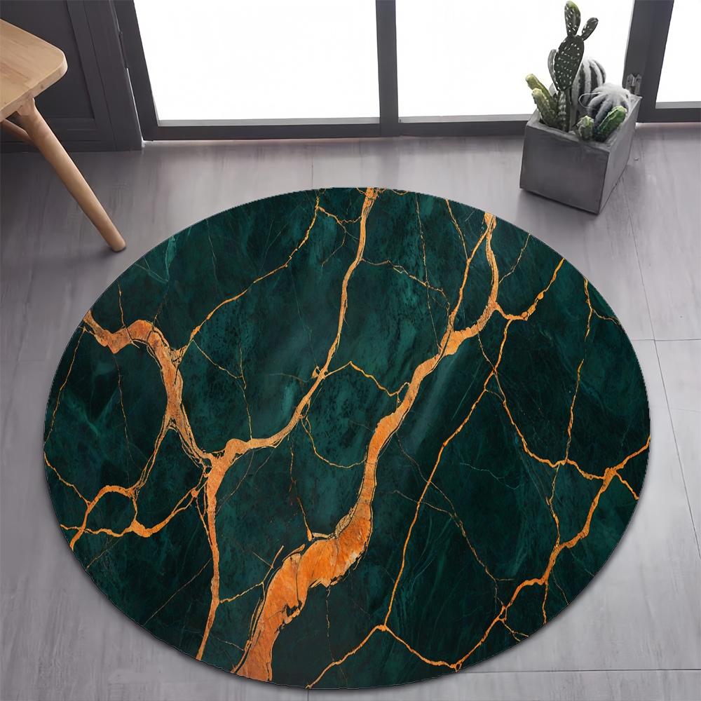 26 Style New Luxurious Marble Colour Nature Black Gold Round Carpet Rug for Bedroom Living Room Decoration,pet Decor Floor Mat