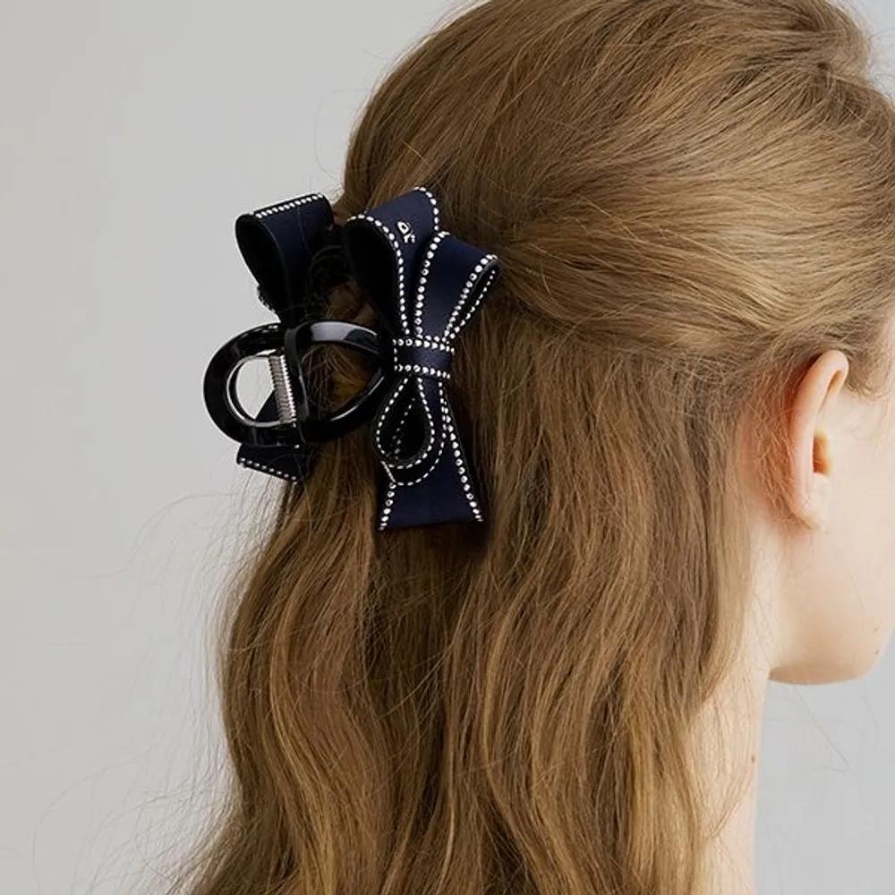 Stud Ribbon Claw Clip-S JP-25-030CC brown