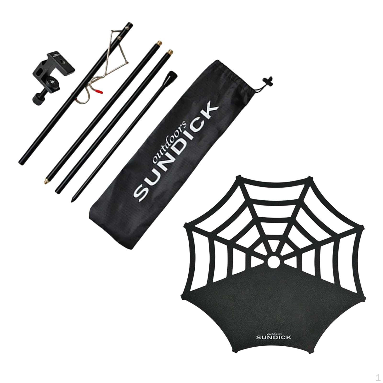

Ground Insert Lamp Folding W/ Table Board Removable Rack Alluminum Alloy Portable for Camping