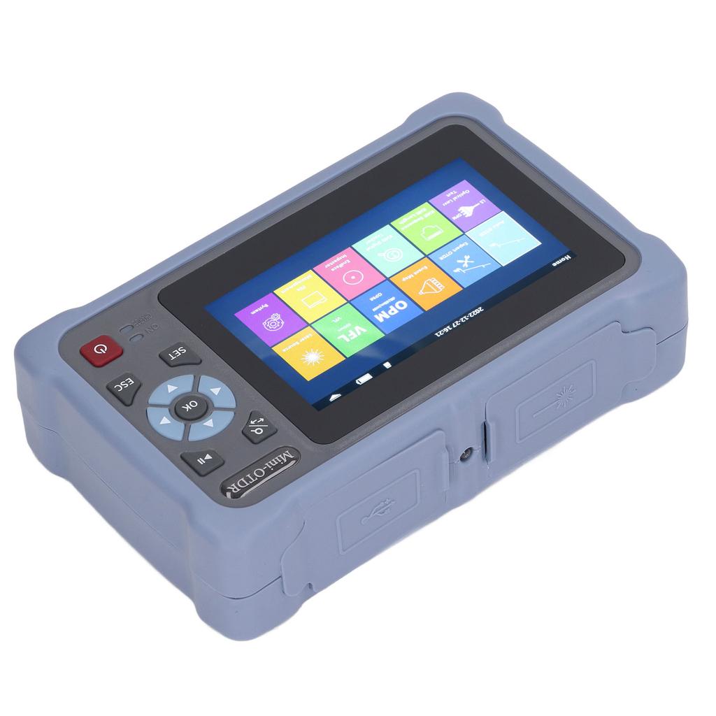 Optical Time Domain Reflectometer 100km 12 in 1 Optic Cable Tester with 4.3in Touchable Screen 110‑240V EU Plug