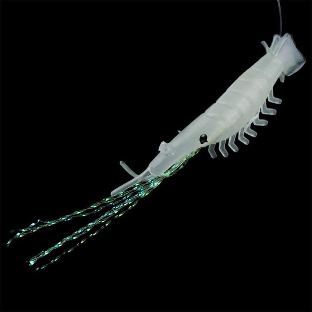 5 st Lysande Konstgjorda Räkbeten Fiskebete Enkelkrok Utrustning Crankbait