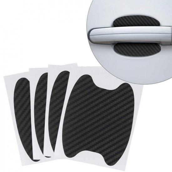 4x Carbon Fiber Car Door Handle Protector Film Anti-Scratch Stickers Accessories