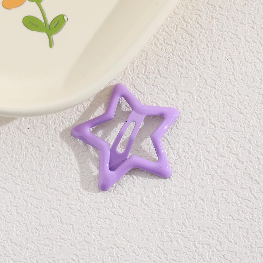 Children's Candy Color Star Hair Clips - Small Size BB Bangs Accessories