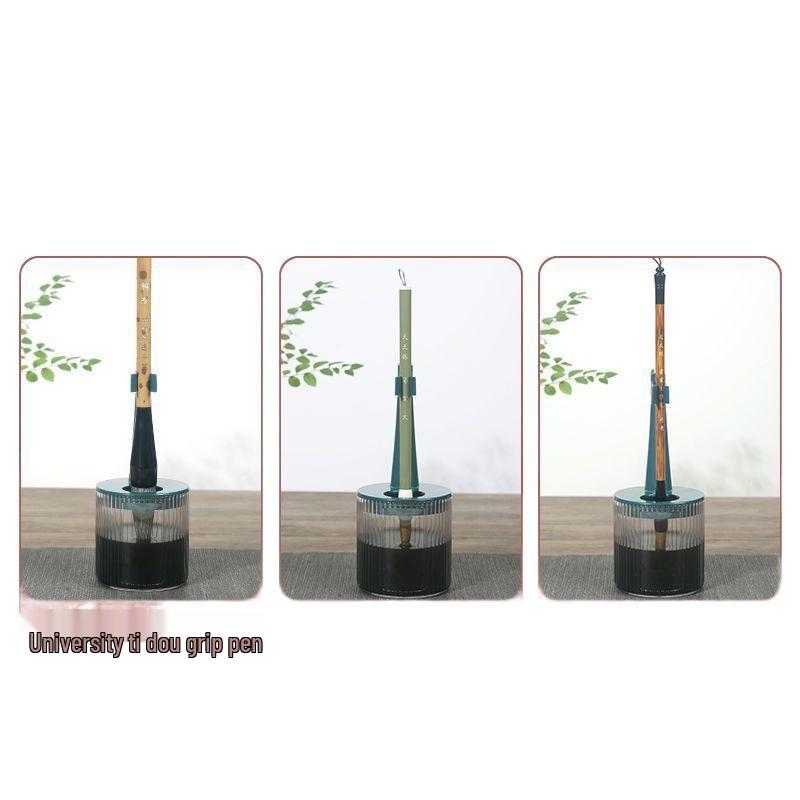 Yu Bao Ge Multipurpose Pen Holder & Calligraphy Brush Rest with Ink Tray & Drying Clip