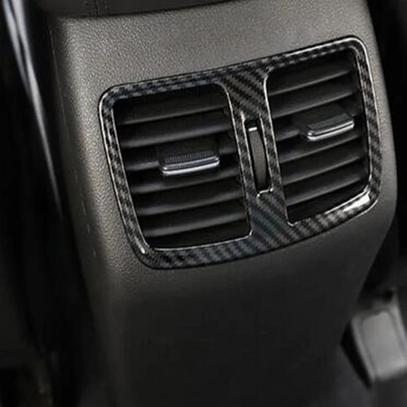 ABAIWAI Carbon Fiber Interior For Hyundai Tucson Window Switch Panel Ac Outlet Steering Wheel Cover Gear Trim