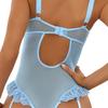 Clothes Sex Underwear Sexy Women's Lace Mesh Suspender Onesie Set Passion with Leg Rings