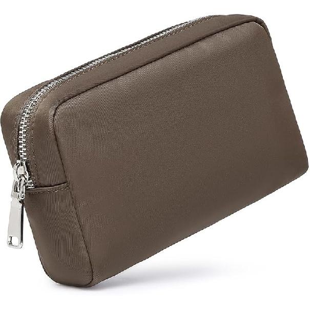 Waterproof Makeup Bag Large Capacity Women s Classic Black Wash Bag Adjustable Partition Wash Bag Brush and Cosmetic Carrying Bag… (Burgundy Red) nylon/Brown